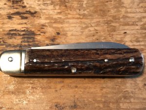 Boker 715 stag handle lever switch knife