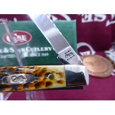 6185 Case Doctors Knife, Burnt Amber Jigged Bone 
