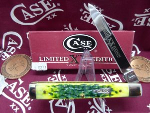 6185 Case Doctors Knife, lemon lime Jigged Bone 2002