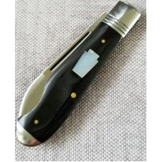 SCHATT & MORGAN TEARDROP EO BLACK LINEN MICARTA KNIFE,1/50,1095 CARBON,NIB SCHATT & MORGAN TEARDROP EO BLACK LINEN MICARTA KNIFE,1/50,1095 CARBON,NIB