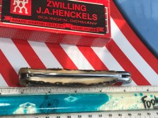 J A Henckels (Friodur) 1 Blade Push Lock Large Hunter w/ Outstanding Stag Handles -MDL# 2104 -NOS J A Henckels (Friodur) 1 Blade Push Lock Large Hunter w/ Outstanding Stag Handles -MDL# 2104 -NOS