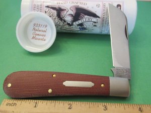 Great Eastern Natural Canvas Micarta Ram's Foot Pattern # 933119