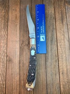 A.G. Russell Granddads Lockback Amber Jigged Bone 154 CM Blade A.G. Russell Granddads Lockback Amber Jigged Bone 154 CM Blade