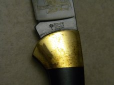 Boker Solingen Germany "Black Gold 1992 LTD" Etched Lockback Knife in Box 
