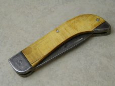JPM Custom Made Damascus Blade and Bolsters Folding Knife 