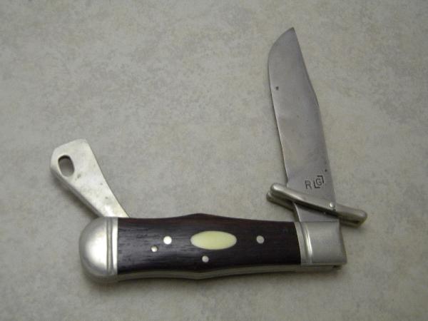 RLG Custom Made 6 Wood Unique Swing Guard Knife 