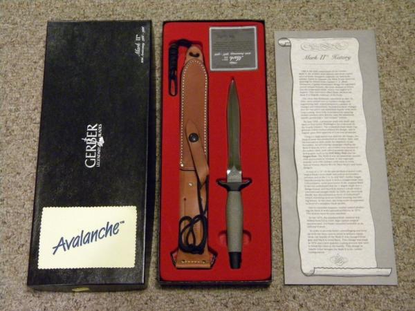 Gerber Portland, OR USA Mark II 20th Anniversary 1966-1986 Fighting Fixed Blade Sheath Knife in Box