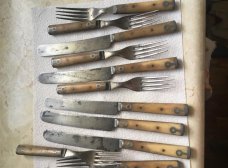 RARE OLD  BELKNAP HDW. JOHN PRIMBLE i.s.w. BONE KNIVE