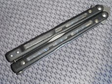 Benchmade 51 Morpho Balisong Butterfly Knife 4.25" Satin D2 Plain Blade, G10 Handles