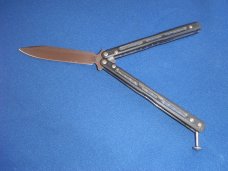 Benchmade 51 Morpho Balisong Butterfly Knife 4.25" Satin D2 Plain Blade, G10 Handles