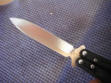 Benchmade 51 Morpho Balisong Butterfly Knife 4.25" Satin D2 Plain Blade, G10 Handles