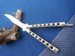 vintage 1980's valor Shanghi 571 stainless drop point balisong butterfly knife made in Japan!!!