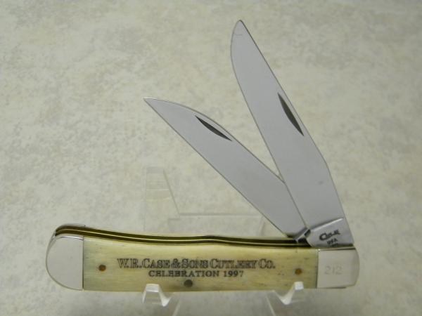 Case XX USA 1997 W.R. Case & Sons Cutlery Co. Celebration Bone 6254 WH SS Wharncliffe Trapper Knife Case XX USA 1997 W.R. Case & Sons Cutlery Co. Celebration Bone 6254 WH SS Wharncliffe Trapper Knife