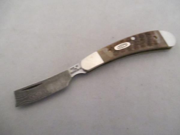 Case XX USA 1 Dot (1989) ROG611098 D Rogers Bone Damascus Razor Knife B1355 Case XX USA 1 Dot (1989) ROG611098 D Rogers Bone Damascus Razor Knife B1355