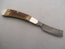 Case XX USA 1 Dot (1989) ROG611098 D Rogers Bone Damascus Razor Knife B1355 Case XX USA 1 Dot (1989) ROG611098 D Rogers Bone Damascus Razor Knife B1355