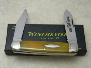 Winchester Trademark USA 1988 Smooth Yellow Bone 2991 Moose Knife in Box