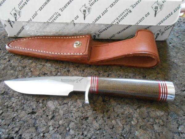 Mint in Box Blackjack Model EL125 Fixed Blade Knife with Original Sheath.
