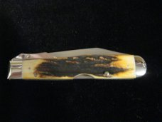 Case XX Stainless USA 4 Dot (1976) Stag 5111 1/2 L SSP Razor Edge Swing Guard Lockback Cheetah # 101