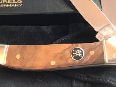 J A Henckels Copperhead Pocket Knife w/ European Gunstock Walnut Handles +Pouch, COA & Hard Box -NOS J A Henckels Copperhead Pocket Knife w/ European Gunstock Walnut Handles +Pouch, COA & Hard Box -NOS