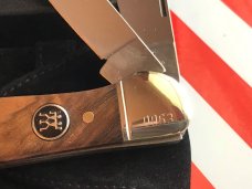 J A Henckels Copperhead Pocket Knife w/ European Gunstock Walnut Handles +Pouch, COA & Hard Box -NOS J A Henckels Copperhead Pocket Knife w/ European Gunstock Walnut Handles +Pouch, COA & Hard Box -NOS