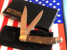 J A Henckels Copperhead Pocket Knife w/ European Gunstock Walnut Handles +Pouch, COA & Hard Box -NOS J A Henckels Copperhead Pocket Knife w/ European Gunstock Walnut Handles +Pouch, COA & Hard Box -NOS
