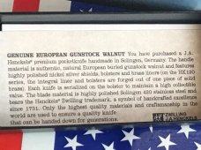 J A Henckels Copperhead Pocket Knife w/ European Gunstock Walnut Handles +Pouch, COA & Hard Box -NOS J A Henckels Copperhead Pocket Knife w/ European Gunstock Walnut Handles +Pouch, COA & Hard Box -NOS