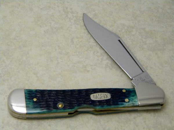 Case XX USA 1997 Teal Jigged Bone 61549L SS Copperlock Knife - Pre Production Quality Test Run