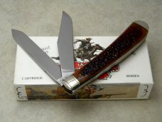 Winchester Trademark USA 1994 Burnt Orange Bone 29105 Cartridge Series Banana Trapper Knife in Box Winchester Trademark USA 1994 Burnt Orange Bone 29105 Cartridge Series Banana Trapper Knife in Box