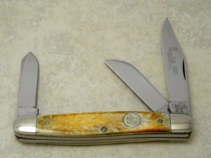 Queen Steel BB5 Smooth Burnt Bone Stockman Knife