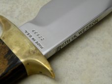 Smith & Wesson USA Wood Bowie Survival Fixed Blade Sheath Knife c.1978