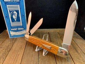 Case Classic Split Back Anglo Saxon Whittler Honey Jigged Bone