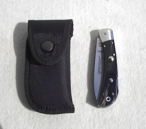 NEW OLD STOCK CLASSIC ITALIAN AKC AUTO SPEED HUNTER GENUINE BRAZILIAN HORN WITH SHEATH
