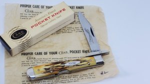 CASE XX USA 5111 1/2 Stag CHEETAH Swing Guard Lockback Knife 9 dot 1971 Large Tang Stamp