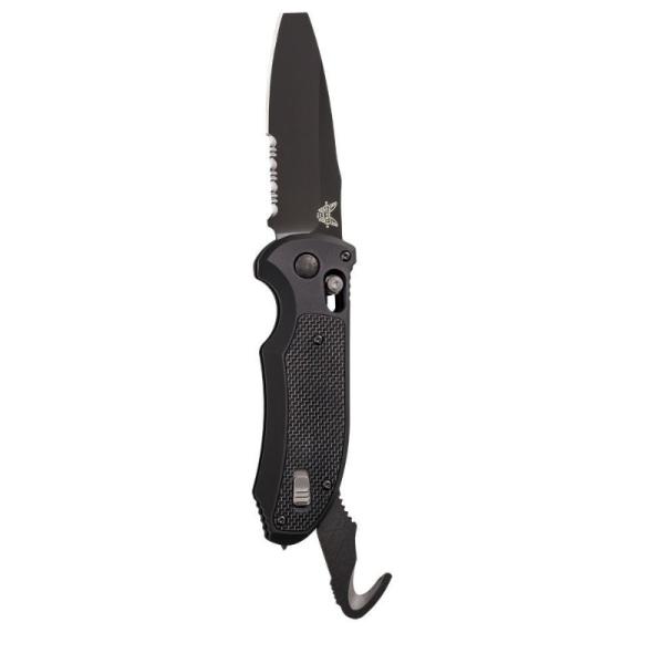 Benchmade 9160SBK Auto-Triage-Black-Combo Blade-Special Discount for First Responder-Mail for code