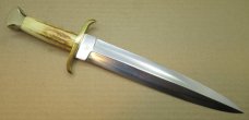 Custom Rigid Arkansas Toothpick Bowie Knife with Sheath. Mint Condition.........................(85)
