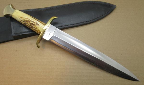 Custom Rigid Arkansas Toothpick Bowie Knife with Sheath. Mint Condition.........................(85)
