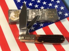 Utica Cutlery USA... 2 Blade Barlow Pocket Knife w/ Great Bone Handles+Original Box -NOS -Mint Utica Cutlery USA... 2 Blade Barlow Pocket Knife w/ Great Bone Handles+Original Box -NOS -Mint
