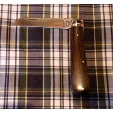 A Wright & Son Sheffield, England Large Lambfoot Knife with Ebony Scales and Sheepsfoot Blade A Wright & Son Sheffield, England Large Lambfoot Knife with Ebony Scales and Sheepsfoot Blade