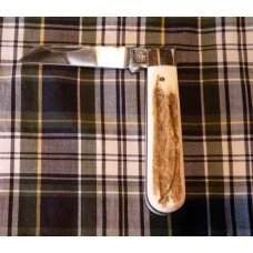 A Wright & Son Sheffield, England Small Lambfoot Knife w/Decorated Back Spring and Stag Scales A Wright & Son Sheffield, England Small Lambfoot Knife w/Decorated Back Spring and Stag Scales