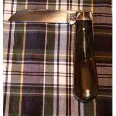 A Wright & Son Sheffield, England Tackler Utility Knife w/Buffalo Horn Scales and Curved Blade A Wright & Son Sheffield, England Tackler Utility Knife w/Buffalo Horn Scales and Curved Blade