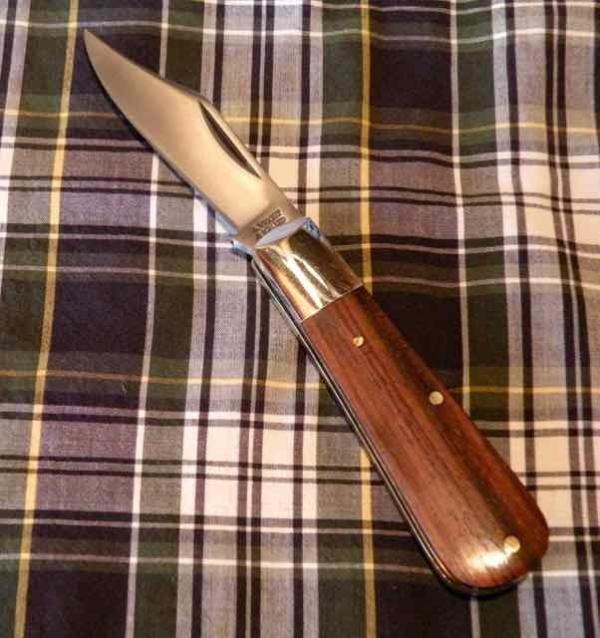 A Wright & Son Sheffield, England Single Blade Barlow Knife w/ Rosewood Scales and Clip Blade A Wright & Son Sheffield, England Single Blade Barlow Knife w/ Rosewood Scales and Clip Blade