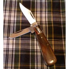 A Wright & Son Sheffield, England 2-Blade Barlow Knife with Rosewood Scales and Clip/Pen Blades A Wright & Son Sheffield, England 2-Blade Barlow Knife with Rosewood Scales and Clip/Pen Blades