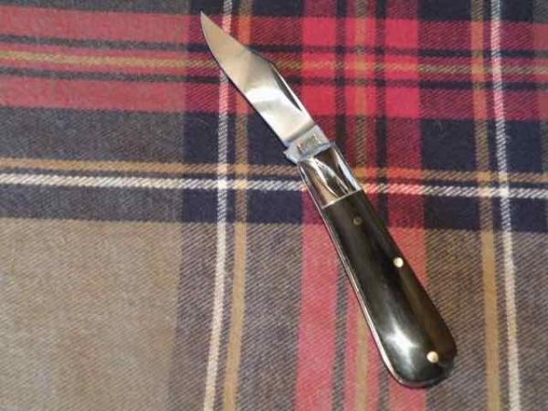 A. Wright & Son Sheffield, England Barlow Knife with Buffalo Horn Scales and Clip Blade