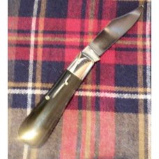 A. Wright & Son Sheffield, England Barlow Knife with Buffalo Horn Scales and Clip Blade