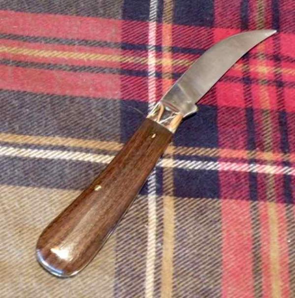 A. Wright & Son Sheffield, England Peach Pruner Knife with Rosewood Scales and Wharncliffe Blade