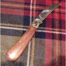 A. Wright & Son Sheffield, England Peach Pruner Knife with Ebony Scales and Wharncliffe Blade A. Wright & Son Sheffield, England Peach Pruner Knife with Ebony Scales and Wharncliffe Blade