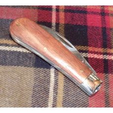 A. Wright & Son Sheffield, England Peach Pruner Knife with Ebony Scales and Wharncliffe Blade A. Wright & Son Sheffield, England Peach Pruner Knife with Ebony Scales and Wharncliffe Blade