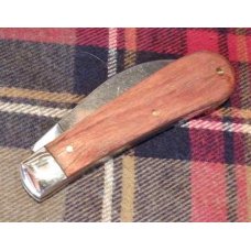 A. Wright & Son Sheffield, England Peach Pruner Knife with Ebony Scales and Wharncliffe Blade A. Wright & Son Sheffield, England Peach Pruner Knife with Ebony Scales and Wharncliffe Blade