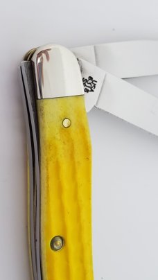 2003 Case XX 6318 SS Med Stockman yellow John Deere Knife 2003 Case XX 6318 SS Med Stockman yellow John Deere Knife