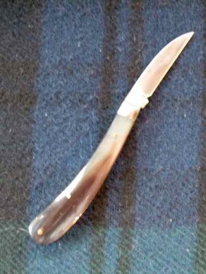 A. Wright & Son Sheffield, England "Ettrick" Knife in Buffalo Horn w/Whancliffe Blade